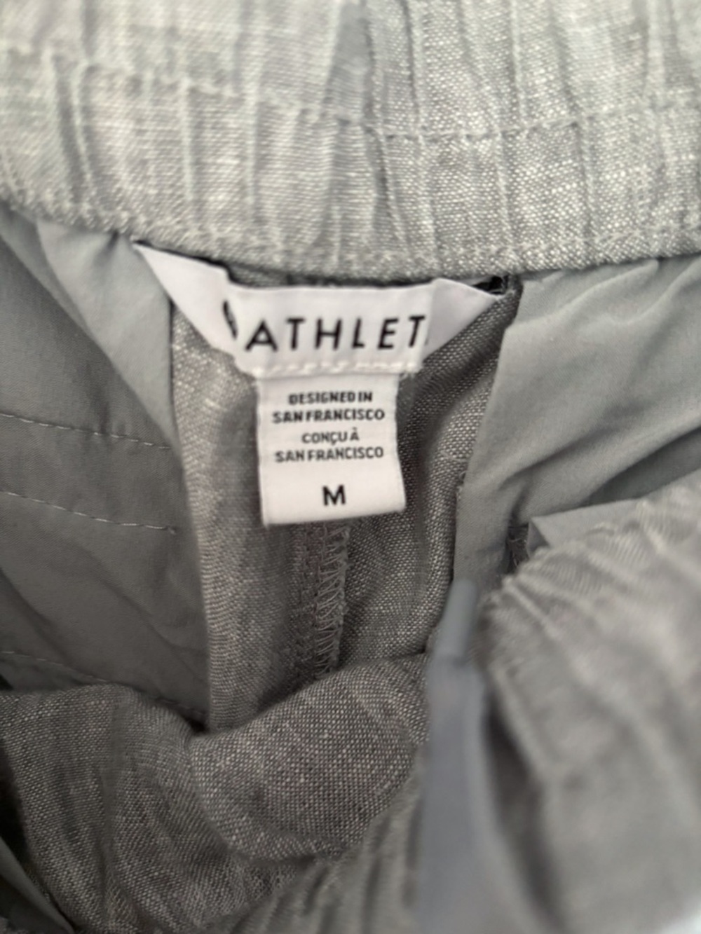 Athleta Retreat Linen Ankle Pants Medium Storm Cloud Grey - Picture 7 of 9